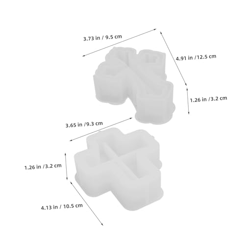 DIYEAH 2 Stück Teiliges Silikonform Kreuzförmig für Resin Schmuckbox Gießform mit Deckel Vielseitig für Epoxidharz Kerzen und Beton Einfache Entformung DIY Aufbewahrungsbox Organizer von DIYEAH
