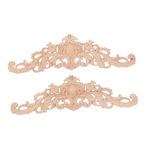 DIYEAH 2 Stück Teiliges Unbemaltes Holzornament Möbelschnitzerei Applikation DIY Möbelverzierung Khaki für Wohnkultur Klassische Holzdekoration DIYEAH 2 Stück Teiliges Unbemaltes Holzornament Möbelschnitzerei Applikation DIY Möbelverzierung Khaki für Wohnkultur Klassische Holzdekoration von DIYEAH