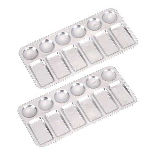 DIYEAH 2 Stück Tragbare Aluminium Künstler für Wasserfarben Acryl und Ölfarben Praktische Malutensilien für Schule und Hobby von DIYEAH