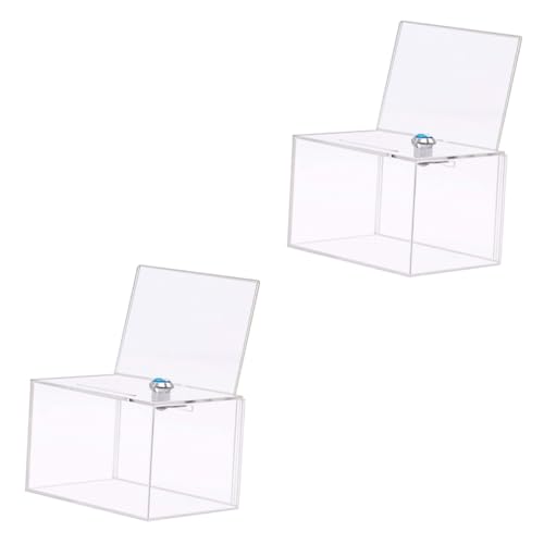 DIYEAH 2 Stück Transparente Acryl Spendenbox Robuste Büro Vorschlagsbox mit Großer Kapazität Vielseitige Klare Kartenbox für Spenden Wahlurnen und Losabstimmungen Design ohne Scharfe DIYEAH 2 Stück Transparente Acryl Spendenbox Robuste Büro Vorschlagsbox mit Großer Kapazität Vielseitige Klare Kartenbox für Spenden Wahlurnen und Losabstimmungen Design ohne Scharfe von DIYEAH