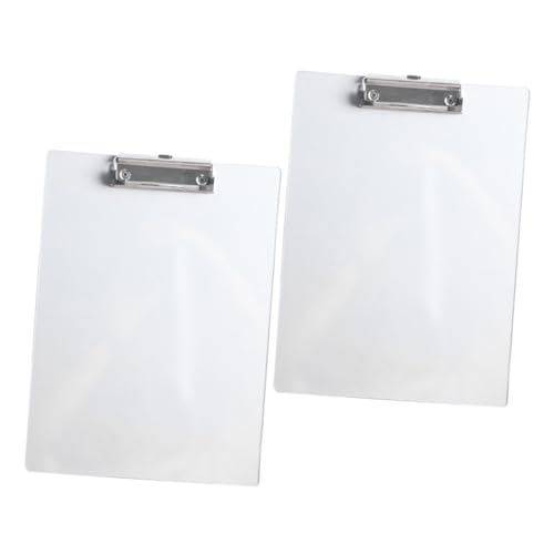 DIYEAH 2 Stück Transparentes Klemmbrett mit Clip Dokumentenhalter für Büro und Schule Bruchsicheres Pet Material für Lehrer und Berufstätige Praktische Aufbewahrung von Unterlagen DIYEAH 2 Stück Transparentes Klemmbrett mit Clip Dokumentenhalter für Büro und Schule Bruchsicheres Pet Material für Lehrer und Berufstätige Praktische Aufbewahrung von Unterlagen von DIYEAH