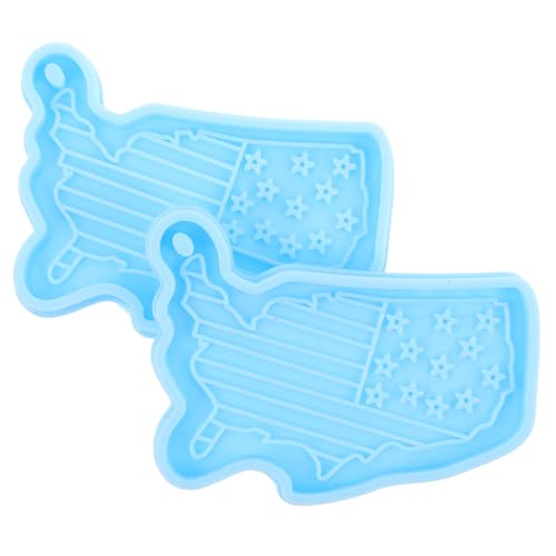 DIYEAH 2 Stück Usa Karte Schlüsselanhänger Silikonformen für Epoxidharz Unabhängigkeitstag Anhänger Gießform für Diy Bastelarbeiten Patriotische und Schmuckherstellung DIYEAH 2 Stück Usa Karte Schlüsselanhänger Silikonformen für Epoxidharz Unabhängigkeitstag Anhänger Gießform für Diy Bastelarbeiten Patriotische und Schmuckherstellung von DIYEAH