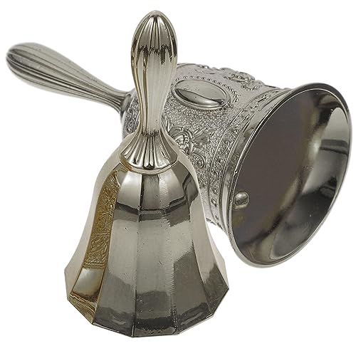 DIYEAH 2 Stück Vintage Handglocke Vielseitige Tischglocke für Restaurant Hochzeit Bar und Schule Retro Design Poliertem Bronze und Roségold als Alarm und Serviceglocke DIYEAH 2 Stück Vintage Handglocke Vielseitige Tischglocke für Restaurant Hochzeit Bar und Schule Retro Design Poliertem Bronze und Roségold als Alarm und Serviceglocke von DIYEAH