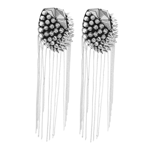 DIYEAH 2 Stück Vintage Punk Tassel Chain Epaulettes Schulterabzeichen Metall für Damen und Herren Dekorative Uniform Schulterklappen mit Quasten für Kostüme Partys Hochzeiten und DIYEAH 2 Stück Vintage Punk Tassel Chain Epaulettes Schulterabzeichen Metall für Damen und Herren Dekorative Uniform Schulterklappen mit Quasten für Kostüme Partys Hochzeiten und von DIYEAH