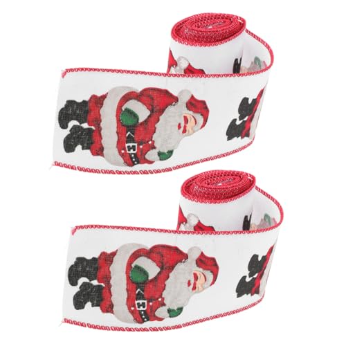 DIYEAH 2 Stück Weihnachtsband Santa Claus Breit Weiches Stoffband Vielseitig für Geschenkverpackung Weihnachtsbaumdekoration und Festliche Innenraumgestaltung DIYEAH 2 Stück Weihnachtsband Santa Claus Breit Weiches Stoffband Vielseitig für Geschenkverpackung Weihnachtsbaumdekoration und Festliche Innenraumgestaltung von DIYEAH