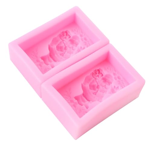 DIYEAH 2 Stück Weihnachtsmann Silikonform Weihnachtselch Weihnachtsfiguren Schneeflocken Schokoladenformen Kreativer Schillernder Schneemann Weihnachtskerzenformen von DIYEAH