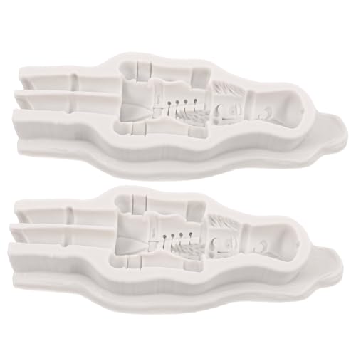 DIYEAH 2 Stück Weihnachtsnussknacker Silikonform Dekorative Gießform für Weihnachtsornamente Diy Bastelbedarf für Festliche Anlässe und Kreative von DIYEAH