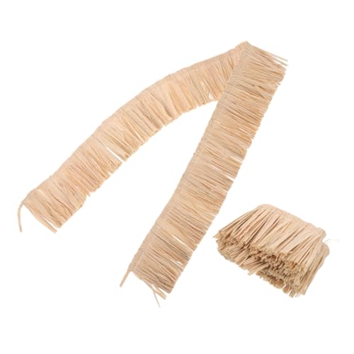 DIYEAH 2 Stücke Handgefertigte Natürliche Strohtasseln für Diy Projekte für Luau Partydekorationen und Sommerliche Accessoires Vielseitig Einsetzbar für Taschen von DIYEAH