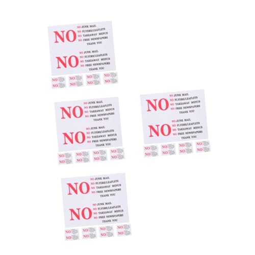 DIYEAH 20 Blatt Selbstklebendes PVC Briefkastenschild No Werbung Aufkleber Wetterfest für Haus und Geschäft Mailbox Hinweis Sticker mit Klarer und Elegantem Design von DIYEAH