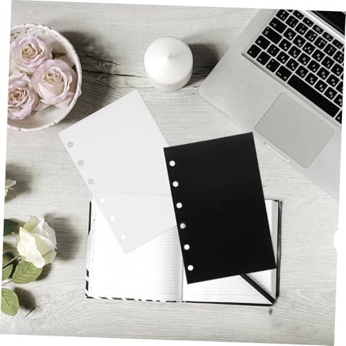 DIYEAH 20 Blatt Teiliges Kunststoff Binder Pocket Wiederverwendbare Wasserdichte Loseblatttaschen für Dokumente und Dateien Inkl Schwarzer Transparenter Ordnerhüllen für Büro und Schule von DIYEAH