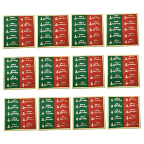 DIYEAH 20 Blatt Weihnachtsbaum Aufkleber Selbstklebend Gilding Siegel Etiketten für Geschenkverpackung und Kuverts Praktisch zum Basteln und Versiegeln von Tüten von DIYEAH
