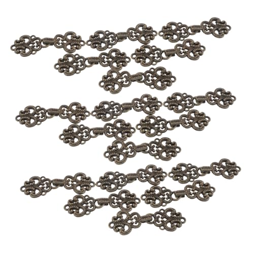 DIYEAH 20 Paare Vintage Metall Knöpfe zum Annähen Chinesische Knoten Knöpfe für Cheongsam und Hanfu Traditionelle Verschlüsse für Jacken und Mäntel Authentischer Look Einfache Anwendung von DIYEAH