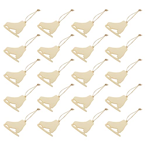 DIYEAH 20 Sets Unvollendete Holzschlittschuhe In Form Von Ornamenten Weihnachtsdekorationen Aus Holz Leere Hölzerne Schlittschuhe Schuhausschnitte Bastelarbeiten Für Diy-Basteln von DIYEAH