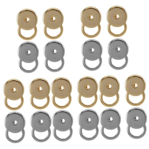 DIYEAH 20 Stck. Sichere Ohrstecker Verschlüsse Teiliges Vergoldet und Platinfarbene Earring Stoppers mit Ohrenform Robustes Material Einfache Handhabung für Diy Schmuckherstellung und von DIYEAH