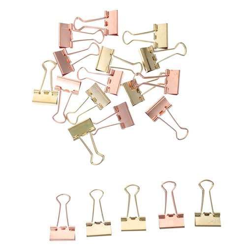 DIYEAH 20 Stück Büroordner Papier Clip bunt Hefter Büro Inhaber Gold lesezeichen klammer schreibtischzubehör Büroklammerhalter für den Schreibtisch Heftklammern und Büroklammern Überzug DIYEAH 20 Stück Büroordner Papier Clip bunt Hefter Büro Inhaber Gold lesezeichen klammer schreibtischzubehör Büroklammerhalter für den Schreibtisch Heftklammern und Büroklammern Überzug von DIYEAH