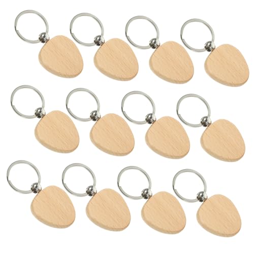 DIYEAH 20 Stück Diy Holz Schlüsselanhänger Blanko für Bastelarbeiten Gravur Freundliche Holzpendants mit Metallring für Dekoration und DIYEAH 20 Stück Diy Holz Schlüsselanhänger Blanko für Bastelarbeiten Gravur Freundliche Holzpendants mit Metallring für Dekoration und von DIYEAH