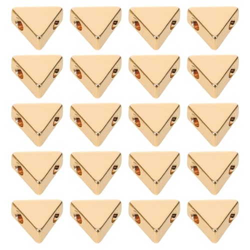 DIYEAH 20 Stück Dreieck-Abstandsperlen: Kupfer-Gold-Metall-Loseperlen für Armband-Halsketten, Ohrring-Schmuckherstellung und DIY-Bastelbedarf DIYEAH 20 Stück Dreieck-Abstandsperlen: Kupfer-Gold-Metall-Loseperlen für Armband-Halsketten, Ohrring-Schmuckherstellung und DIY-Bastelbedarf von DIYEAH