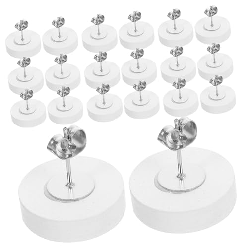 DIYEAH 20 Stück Holz Ohrstecker Weiß mit Fassung Ohrstecker mit Ohrstopper Schmuckherstellung Diy Zubehör für Ohrschmuckgestaltung DIYEAH 20 Stück Holz Ohrstecker Weiß mit Fassung Ohrstecker mit Ohrstopper Schmuckherstellung Diy Zubehör für Ohrschmuckgestaltung von DIYEAH