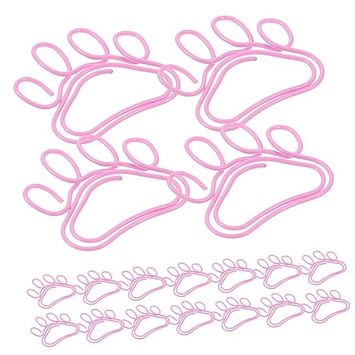 DIYEAH 20 Stück Katzenkrallen-Büroklammer Schreibwaren beschichtete Büroklammern Papier Büroklammern groß Bußgeld Kleine Clips Office-Dokumentenklammern Krallen-Büroklammern Metall Rosa von DIYEAH