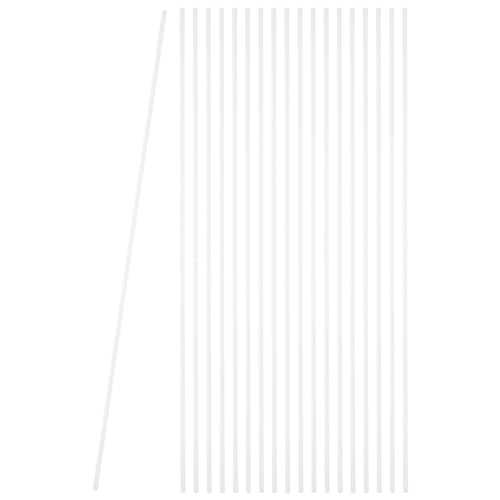 DIYEAH 20 Stück Kunststoff-Vierkantrohr Hohle Vierkantstangenstangen Kunststoffstangen Für DIY Sandtisch Architekturmodellbau Weiß von DIYEAH