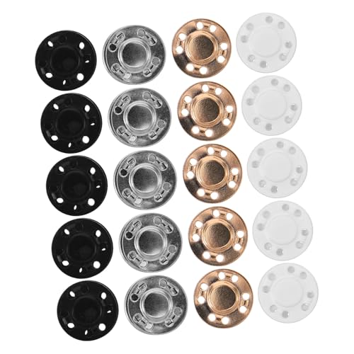 DIYEAH 20 Stück Magnetische Druckknöpfe Metall Unsichtbare Snap Buttons für Kleidung Basteln Jacken Mäntel Taschen DIY Nähen Zubehör von DIYEAH