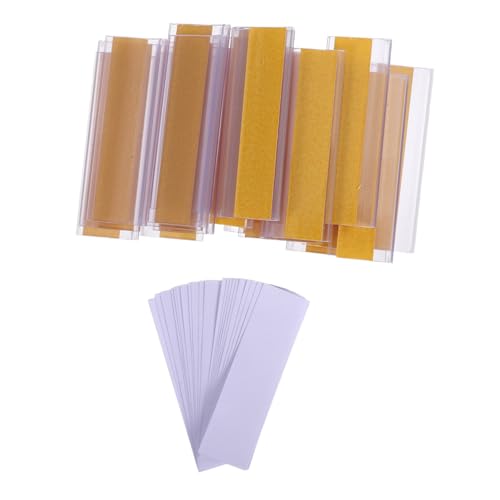 DIYEAH 20 Stück Materialsidentifikationskarte Einfügen Preisanzeigekarte Etikettenhalter Für Regaletiketten Weiße Einzelhandelsetiketten Tickets Etiketten Etikettenschutz Pvc Transparent von DIYEAH