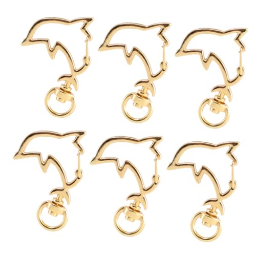 DIYEAH 20 Stück Metall Delphin Schlüsselanhänger Charms DIY Schmuckzubehör für Kreative Projekte Gold Öffnungsringen von DIYEAH
