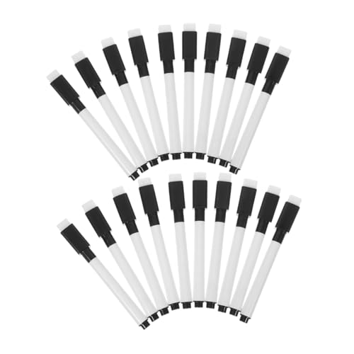 DIYEAH 20 Stück Multifunktions-Trockenlöschmarker wasserlösliche stifte Whiteboard-Stift löschbare Markierungen für Whiteboards kleine trocken abwischbare Marker Plastik Black DIYEAH 20 Stück Multifunktions-Trockenlöschmarker wasserlösliche stifte Whiteboard-Stift löschbare Markierungen für Whiteboards kleine trocken abwischbare Marker Plastik Black von DIYEAH