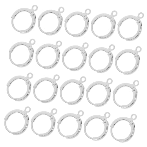 DIYEAH 20 Stück Ohrclip-ohrschnalle Runde Ohrhaken Ohrringe Für Die Schmuckherstellung Creolenfunde Ohrhaken Für Schmuck Runder Ohrhaken Ohrringe Haken Silver Kupfer DIYEAH 20 Stück Ohrclip-ohrschnalle Runde Ohrhaken Ohrringe Für Die Schmuckherstellung Creolenfunde Ohrhaken Für Schmuck Runder Ohrhaken Ohrringe Haken Silver Kupfer von DIYEAH