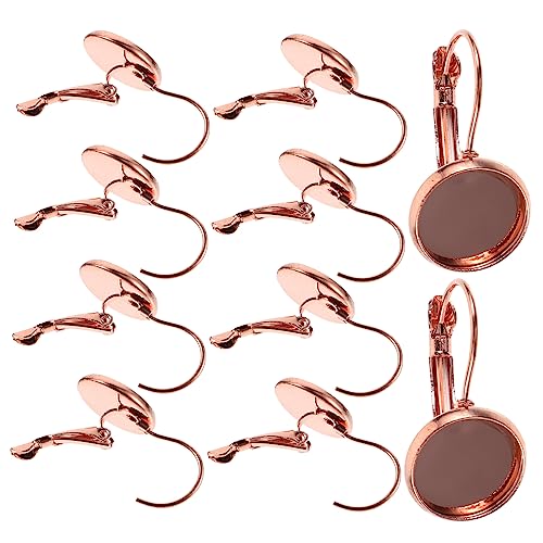 DIYEAH 20 Stück Ohrring Lünette Trays Roségold Diy Schmuckherstellung Ohrhaken Basis für Resin Schmuck Anhänger Zubehör von DIYEAH