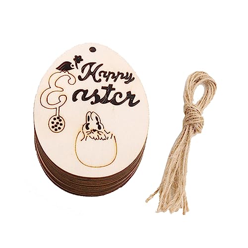 DIYEAH 20 Stück Osterdeko Holzanhänger Hängende Ostereier für Diy Dekorationen für Zuhause Garten und Partys Mit Natürlichem Jute Seil für Kreative Bastelideen DIYEAH 20 Stück Osterdeko Holzanhänger Hängende Ostereier für Diy Dekorationen für Zuhause Garten und Partys Mit Natürlichem Jute Seil für Kreative Bastelideen von DIYEAH