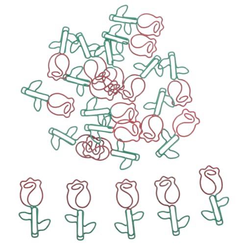 DIYEAH 20 Stück Papierklammern Dekorative Büroklammern Blumenform für Schule Bürobedarf Hochzeiten Scrapbooking und Lesezeichen für Planer und von DIYEAH