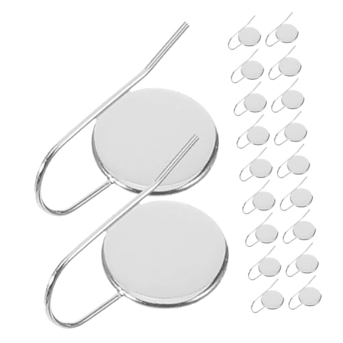 DIYEAH 20 Stück Rechteckige Cabochon Trays für Diy Schmuckherstellung Langlebige Ohrhaken für Kreative Ohrringe Silberfarbene Fassung für Designs von DIYEAH