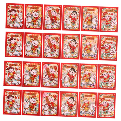 DIYEAH 20 Stück Rote Umschläge Jahr Des Pferdes Karton Pferd Motiv Chinesische Neujahr Hong Bao Geldumschläge Aus Robustem Papier Für Frühlingsfest Hochzeit Geburtstag Feier von DIYEAH