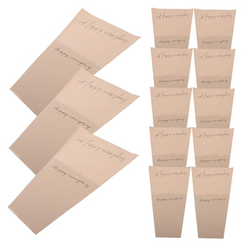 DIYEAH 20 Stück Strauß Verpackungsbeutel Blumenstrauß Ärmel blumenverpackung Bouquet Verpackung geschenktüten Blumenärmel Blumenbeutel für Blumensträuße Bouquethalter Kraftpapier Beige von DIYEAH