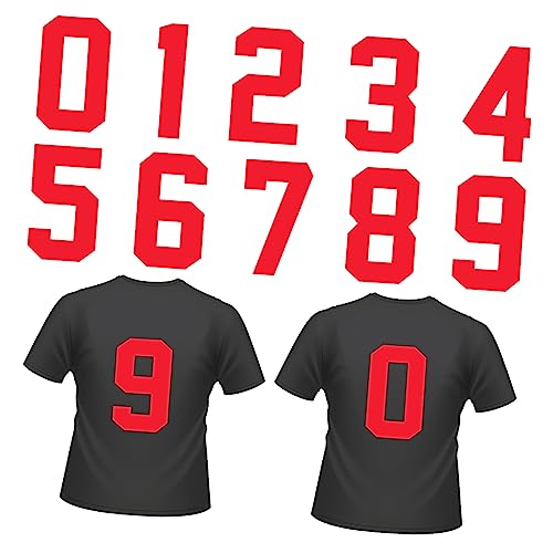 DIYEAH 20 Stück Teiliges Aufbügelbare Zahlen Patches für Kleidung Diy Transfer Aufkleber für T Shirts Jeans und Mehr Sicher und Langlebig für Bastelprojekte und Reparaturen von DIYEAH