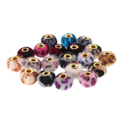 DIYEAH 20 Stück Teiliges Bunte Leopardenmuster Plüschperlen mit Großem Loch Gerade Loch Abstandsperlen für DIY Schmuckherstellung Armbänder Schlüsselanhänger Handyketten Zubehör DIYEAH 20 Stück Teiliges Bunte Leopardenmuster Plüschperlen mit Großem Loch Gerade Loch Abstandsperlen für DIY Schmuckherstellung Armbänder Schlüsselanhänger Handyketten Zubehör von DIYEAH