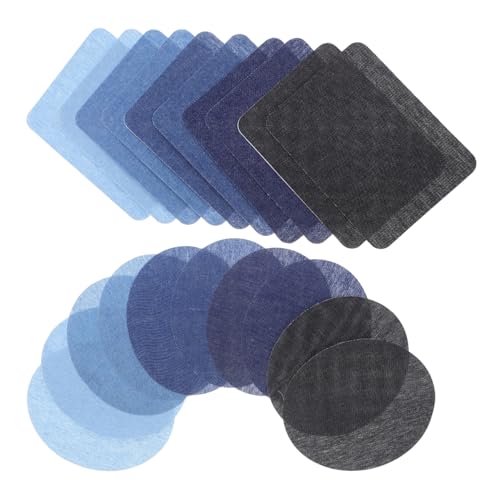 DIYEAH 20 Stück Teiliges Denim Aufbügelflicken Selbstklebende Ovale Rechteckige Stoff Applikationen Bestickt für Ellenbogen Knie Strapazierfähige Jeans Reparatur Modische Kleidung DIYEAH 20 Stück Teiliges Denim Aufbügelflicken Selbstklebende Ovale Rechteckige Stoff Applikationen Bestickt für Ellenbogen Knie Strapazierfähige Jeans Reparatur Modische Kleidung von DIYEAH