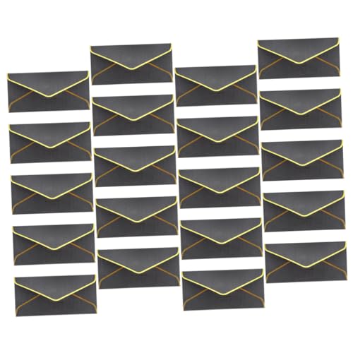 DIYEAH 20 Stück Teiliges Förmige Umschläge mit Goldrand Elegante Klappkarten Umschläge aus Starkem Papier Dekorative Einladungskarten für Hochzeit Party Geburtstag und Besondere Anlässe von DIYEAH