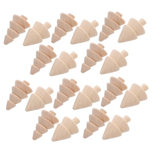 DIYEAH 20 Stück Teiliges Kleine Naturbelassene Holz-weihnachtsbäume zum Bemalen Diy-holzfiguren für Festliche Tischdekoration Platzsparende Miniatur-baumornamente aus Robustem Holz für von DIYEAH