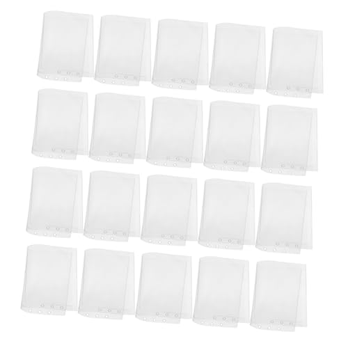 DIYEAH 20 Stück Teiliges Transparente Binder Taschen aus Robustem PVC Ordner Hüllen für Dokumentenorganisation Geräumige Aufbewahrung von Quittungen und Notizen Leicht Tragbar für Büro von DIYEAH
