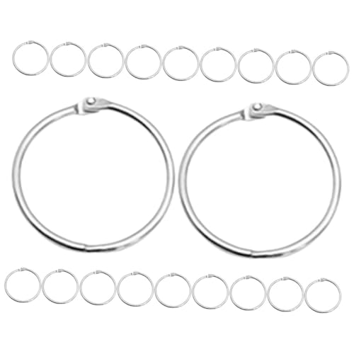 DIYEAH 20 Stück Tischkalenderringe bunte Buchringe Flexible Bindemittelringe Stichwort Album buchbinderinge schlüsselringe Rundring aus Edelstahl Clipringe für Buchringe Metall Silver DIYEAH 20 Stück Tischkalenderringe bunte Buchringe Flexible Bindemittelringe Stichwort Album buchbinderinge schlüsselringe Rundring aus Edelstahl Clipringe für Buchringe Metall Silver von DIYEAH