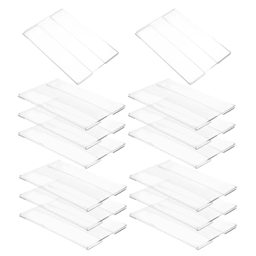DIYEAH 20 Stück Transparente Acryl Preisschildhalter Flach Wanddisplay für Einzelhandel Supermärkte Märkte und Bibliotheken für Preisgestaltung und Produktkennzeichnung von DIYEAH