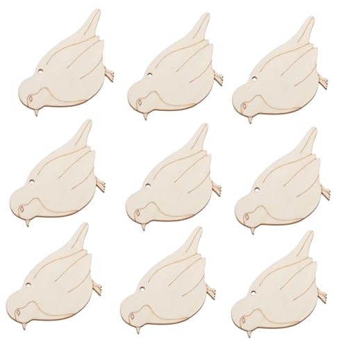 DIYEAH 20 Stück Unlackierte Ornamente Leere Holzvögel zum Hängen Diy Holzschneider für Handwerk Heimdekoration und Scrapbooking DIYEAH 20 Stück Unlackierte Ornamente Leere Holzvögel zum Hängen Diy Holzschneider für Handwerk Heimdekoration und Scrapbooking von DIYEAH