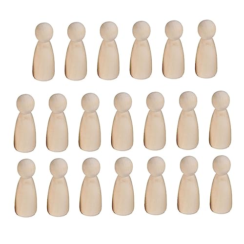 DIYEAH 20 Stück Unvollendete Holzpuppen für DIY Malen und Basteln Mädchenform für Jungen und Mädchen Holzfiguren für Dekoration und Bastelprojekte DIYEAH 20 Stück Unvollendete Holzpuppen für DIY Malen und Basteln Mädchenform für Jungen und Mädchen Holzfiguren für Dekoration und Bastelprojekte von DIYEAH