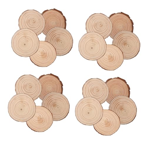 DIYEAH 20 Stück Unvollendete Holzscheiben Runde Naturholzplatten für Bastelprojekte Kreative Diy Kinderhandarbeiten Rustikale Hochzeits und Weihnachtsdekoration DIYEAH 20 Stück Unvollendete Holzscheiben Runde Naturholzplatten für Bastelprojekte Kreative Diy Kinderhandarbeiten Rustikale Hochzeits und Weihnachtsdekoration von DIYEAH