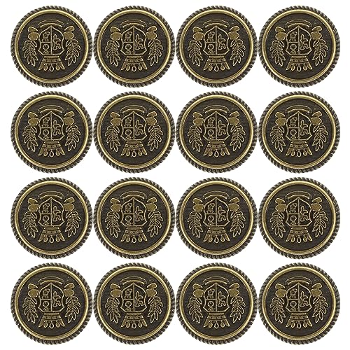 DIYEAH 20 Stück Vintage Nähknöpfe Retro Metallknöpfe für Anzüge Mäntel DIY Bastelprojekte Antike Goldene Knöpfe für Einfache Befestigung und Vielseitige Anwendung DIYEAH 20 Stück Vintage Nähknöpfe Retro Metallknöpfe für Anzüge Mäntel DIY Bastelprojekte Antike Goldene Knöpfe für Einfache Befestigung und Vielseitige Anwendung von DIYEAH