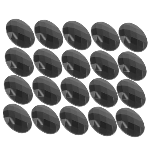 DIYEAH 20 Stück Zubehör bohren Strasssteine ​​mit flacher Rückseite zum Basteln Strass-Schuhdekor Schuhanhänger selber machen Kunstzubehör aus Strass Acryl Black von DIYEAH