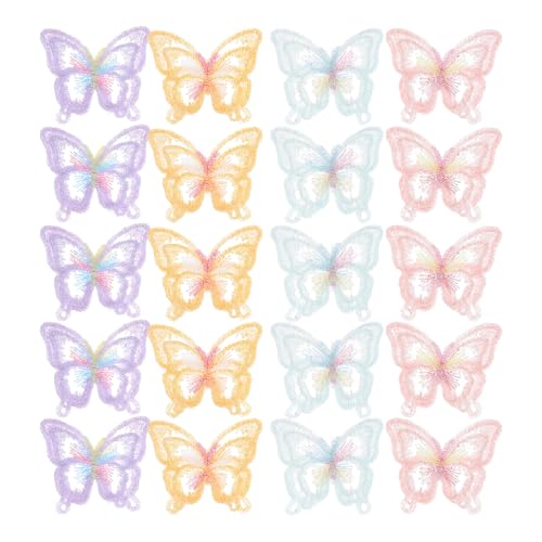 DIYEAH 20 Stück bestickte Schmetterlings-Aufnäher: Organza-Applikationen zum Aufbügeln – Stoffflicken zum Aufnähen – Doppellagige Verzierung für die Reparatur von Kleidung, Hochzeitskleid DIYEAH 20 Stück bestickte Schmetterlings-Aufnäher: Organza-Applikationen zum Aufbügeln – Stoffflicken zum Aufnähen – Doppellagige Verzierung für die Reparatur von Kleidung, Hochzeitskleid von DIYEAH