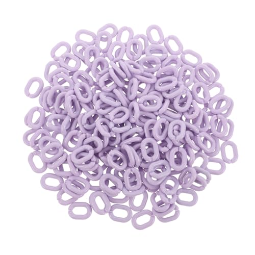 DIYEAH 200 Stück Acrylschnalle Verbinder für Brillenketten Vogelspielzeugketten Link zum DIY-Handwerk Ketten zur Schmuckherstellung Schließen Sie Clips für Schmuck an Schmuckkette Violett von DIYEAH